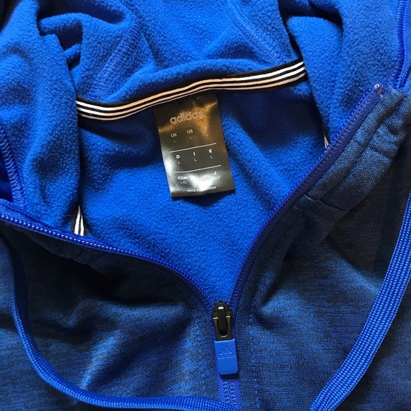 Blue Adidas Full-Zip Hoodie - Picture 5 of 6